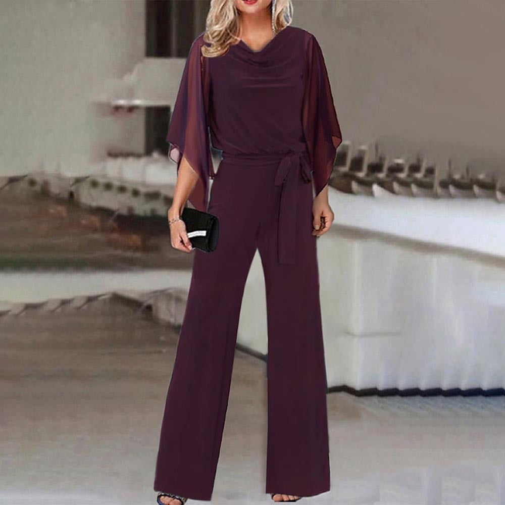 Dame Elegant Bredbenet Jumpsuit Stilla