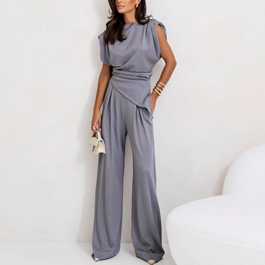 Dame elegant jumpsuit med raffineret snit og bredt ben Stilla