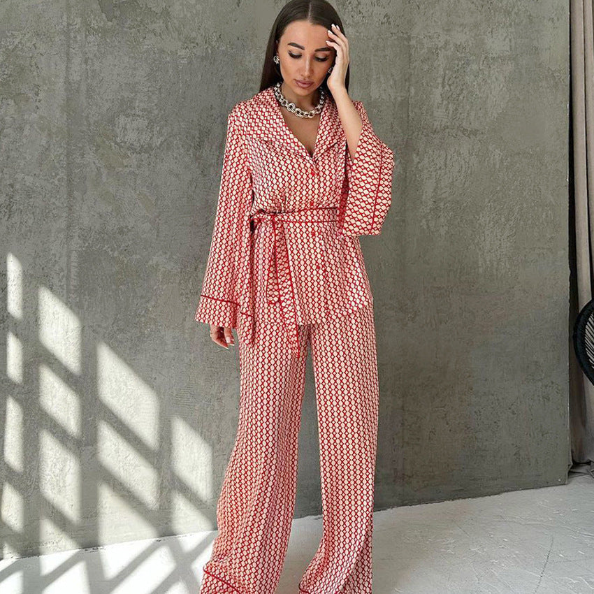 Dame elegant Jumpsuit med løse ærmer og taljebælte Stilla