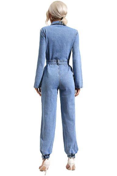 Stilla | Casual Slim Fit Denim Jumpsuit