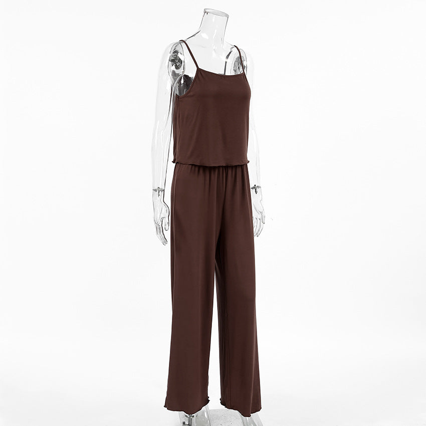 Damer afslappet jumpsuit med smalle stropper og bredt ben Stilla