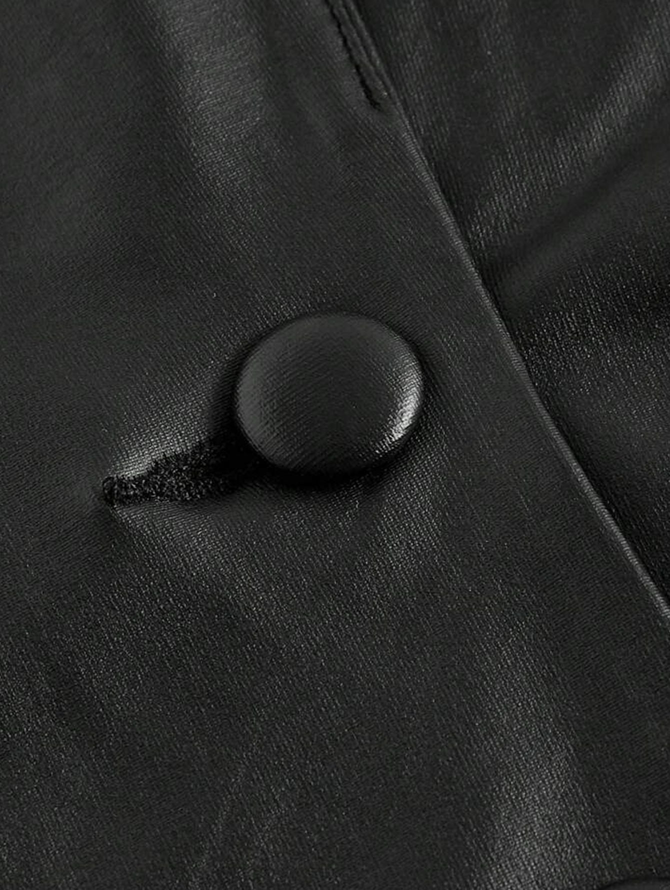 Dame Elegant tætsiddende vest i kunstlæder Stilla