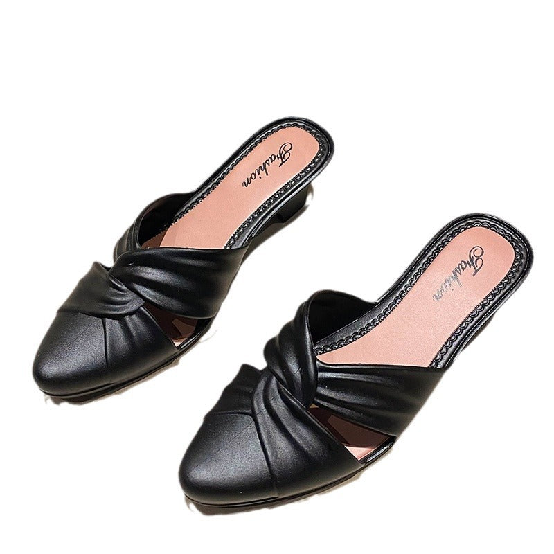 Dame elegante og komfortable mules med flettet overdel Stilla