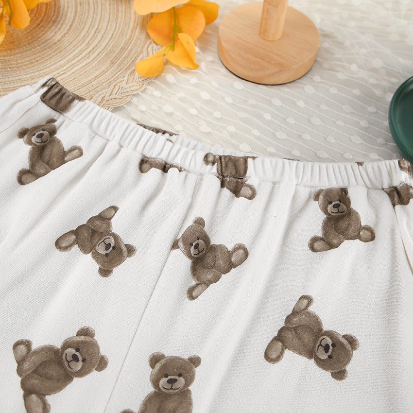 Dame Kramme Pyjama-sæt med knapbluse og lange bukser Stilla
