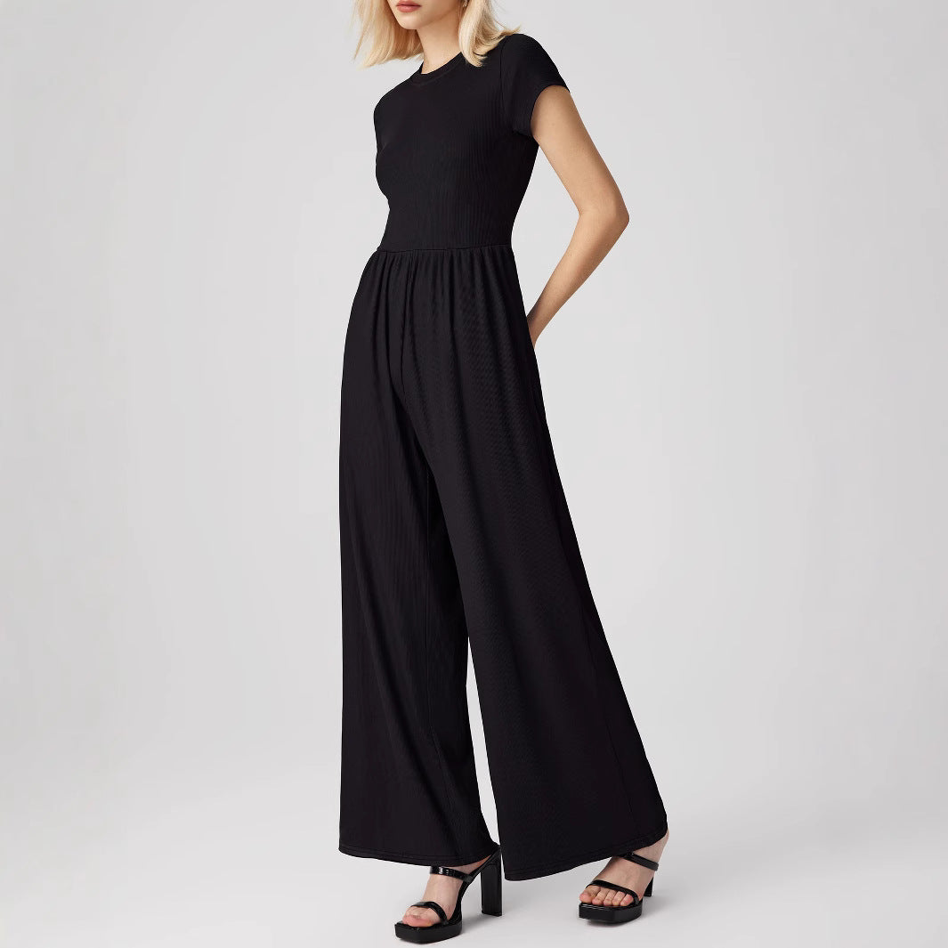 Dame Elegant Jumpsuit med bredt ben Stilla