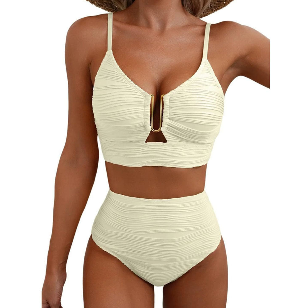 Dame Højskåret Bikini med raffineret Cut-Out-detalje Stilla