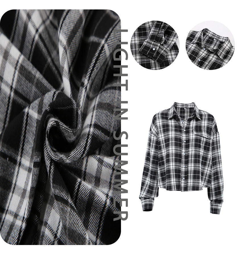 Dame mode ternet skjorte med oversized skæring Stilla