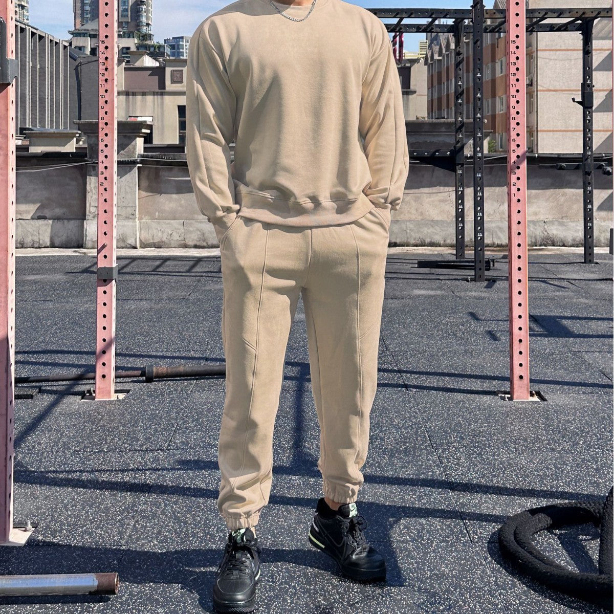 Herrer Sportslige Sweatpants med elastisk talje og lommer Stilla