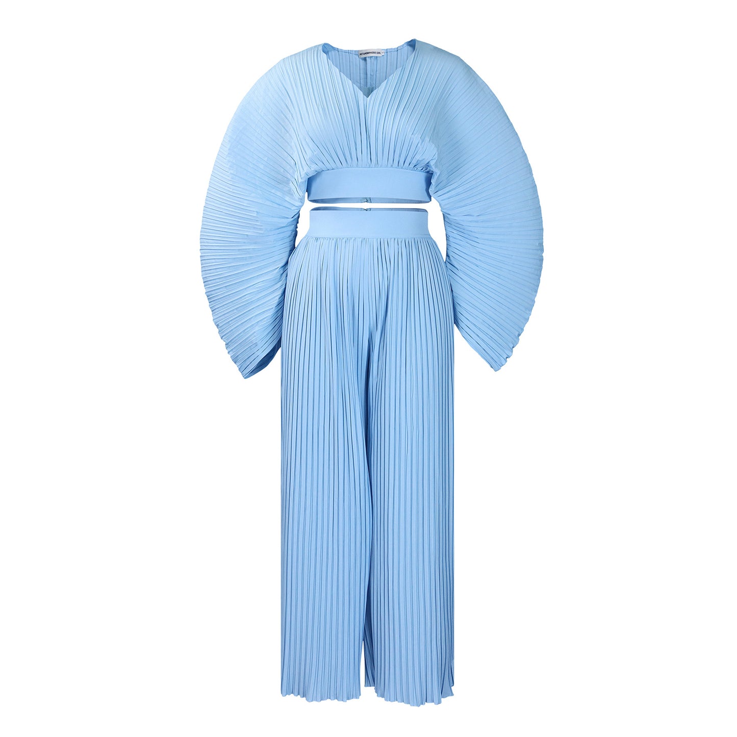 Dame Plisseret Jumpsuit med Oversize-ærmer Stilla