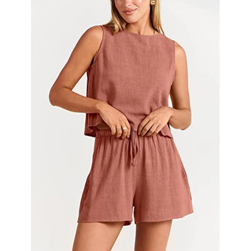 Dame afslappet jumpsuit med løst snit i overdelen og elastisk talje Stilla