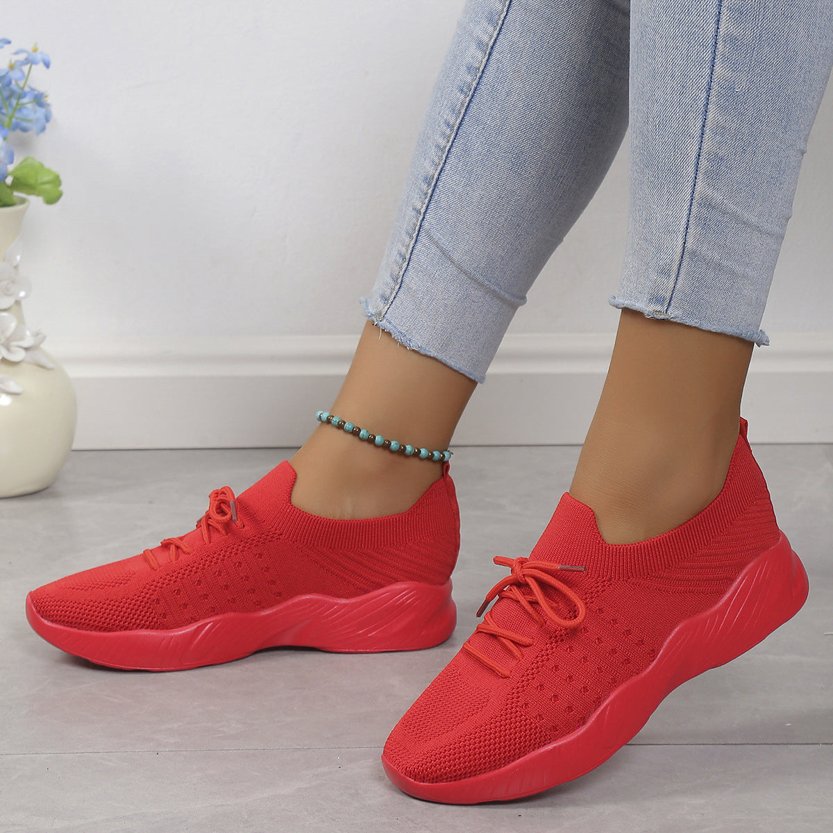 Dame åndbare Slip-On sportssko med fleksibelt overmateriale Stilla