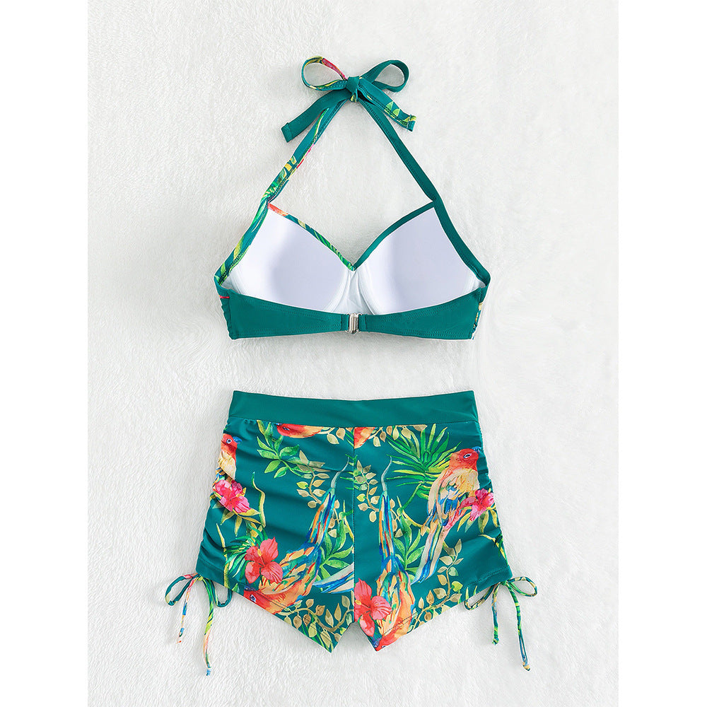 Dame To-delt Bikini-sæt med blomsterdesign og komfortable shaping-bukser Stilla