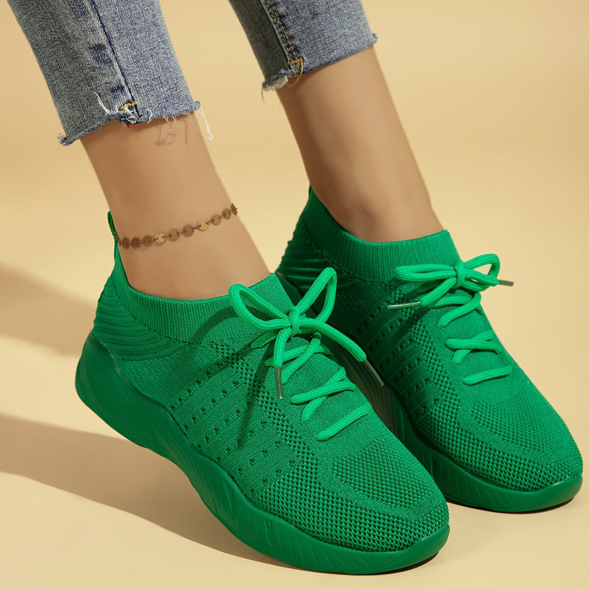 Dame åndbare Slip-On sportssko med fleksibelt overmateriale Stilla