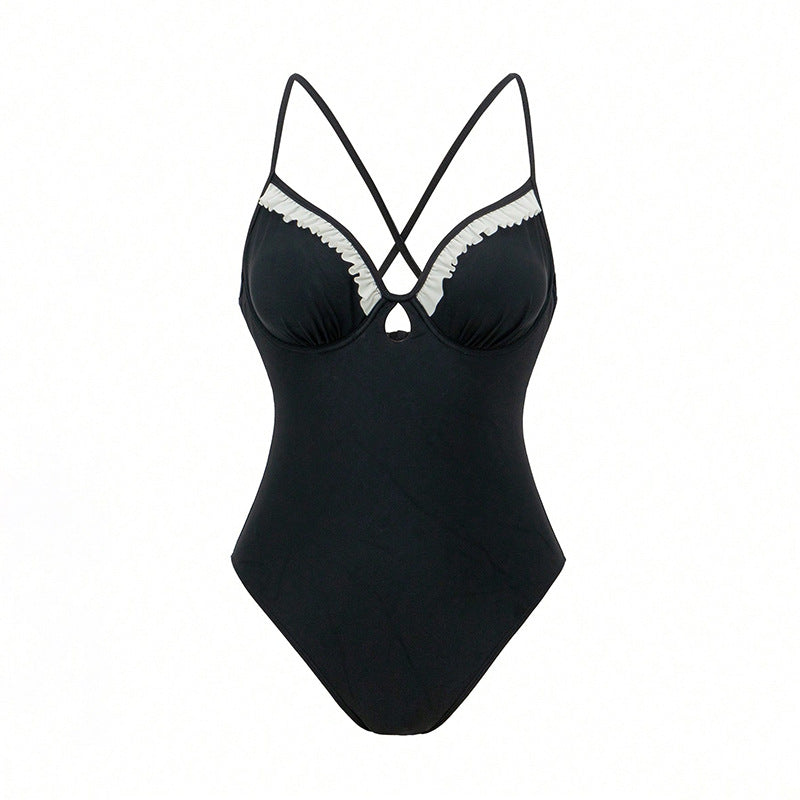 Dame elegant flæseinddelt badedragt Stilla