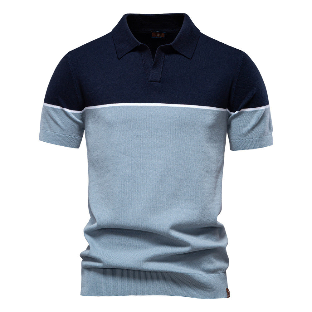 Herrer polo skjorter med moderne farveblok design Stilla