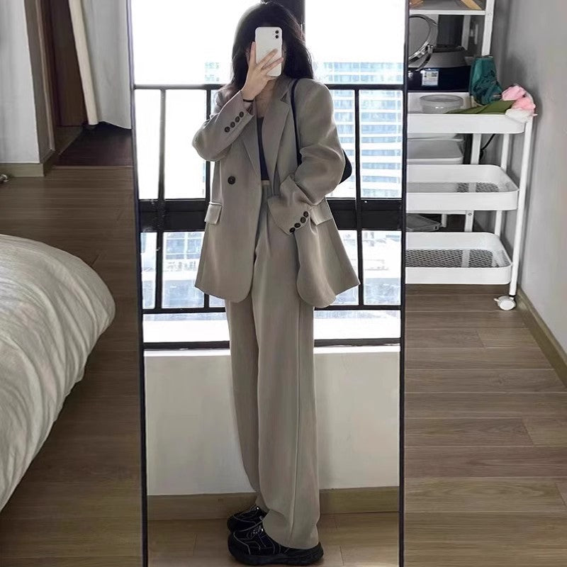 Femme skræddersyet oversized blazer og buksedragt sæt Stilla