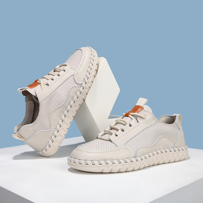 Herrer Åndbar Læder Sneakers Stilla
