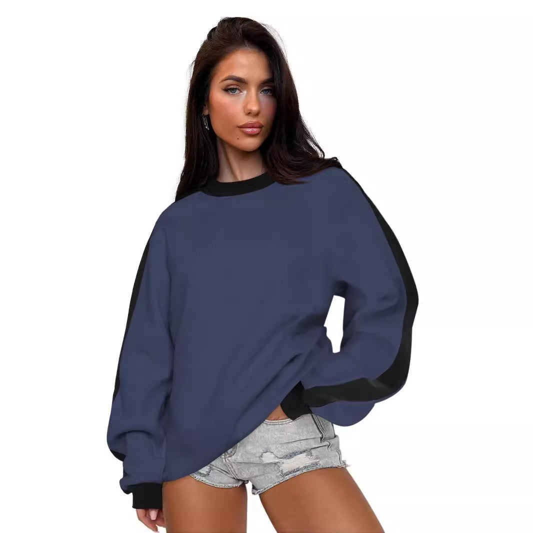 Dame mode sweatshirts med kontrastærmer Stilla