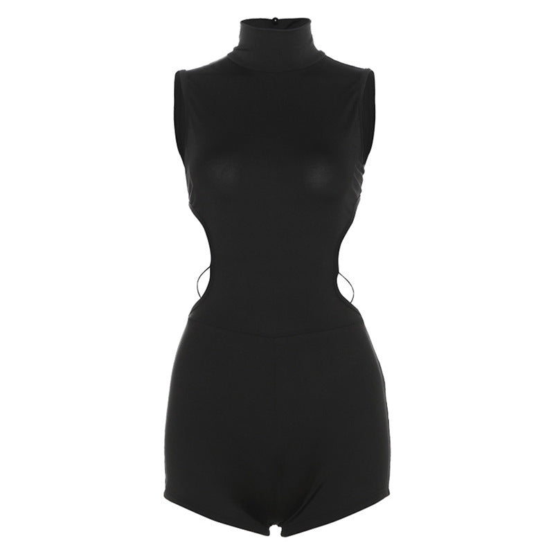 Dame jumpsuit med ståkrave og fashionable cut-outs Stilla