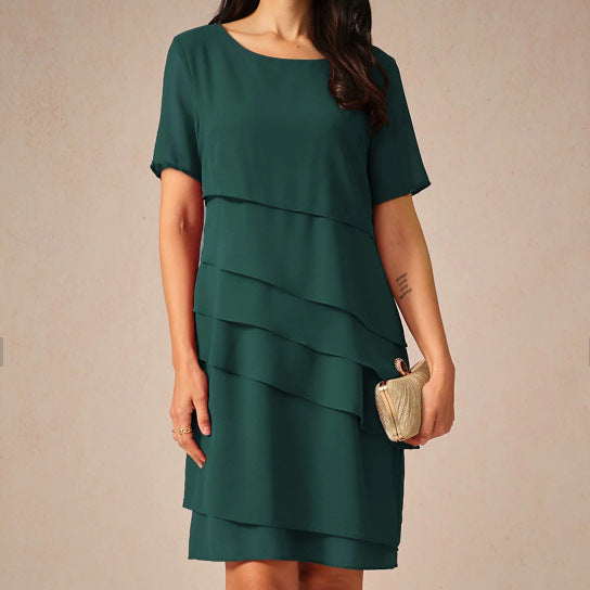 Dame elegant kjole med lagdelt design Stilla