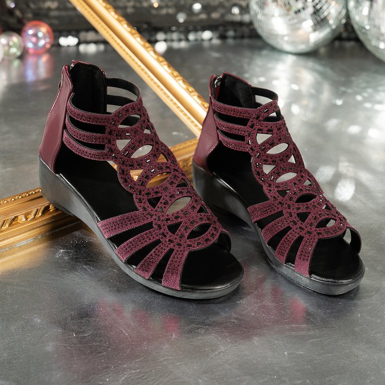 Dame åbne komfortsandaler med elegant rem-design og skridsikker sål Stilla