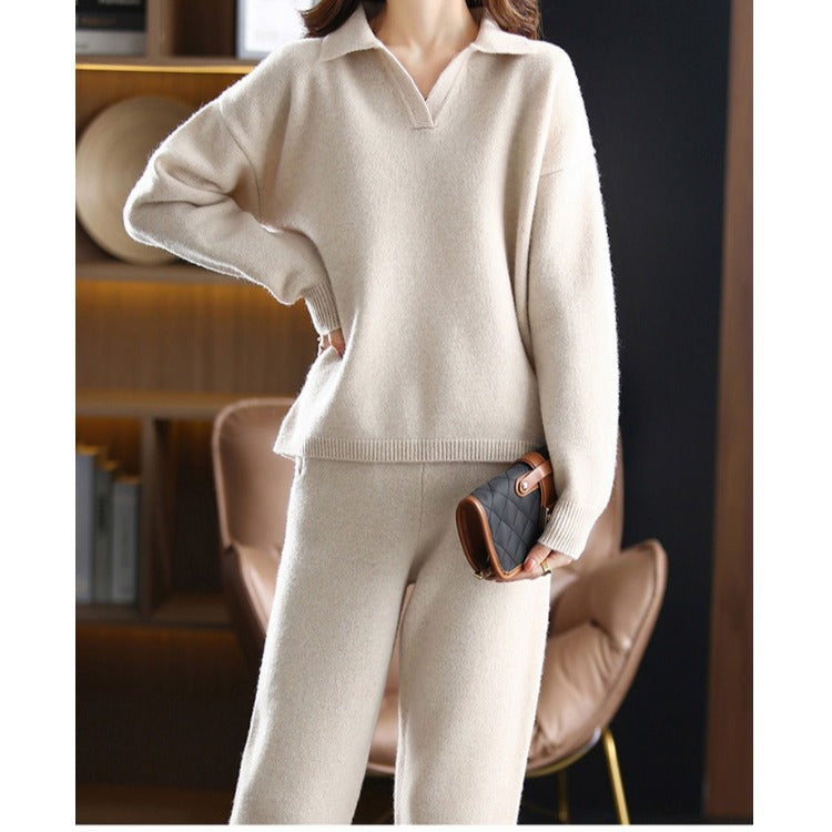 Femme Cozy Knit Loungewear Sæt Stilla