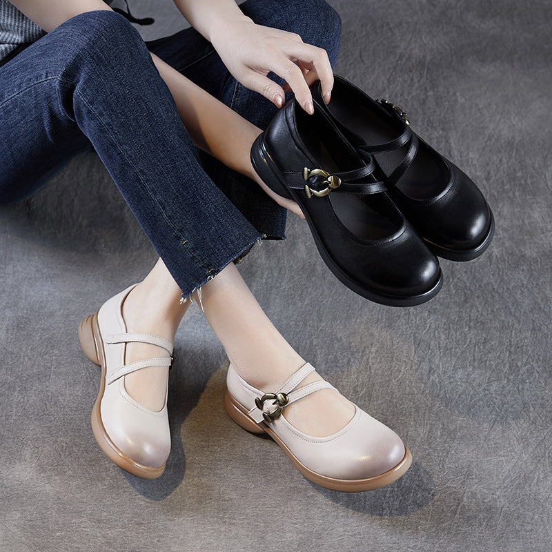 Dame Elegante Mary Jane Ballerinas med Komfortremme Stilla