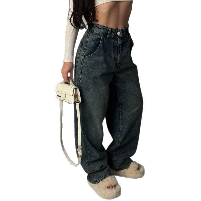 Damer baggy jeans med høj talje og afslappet pasform Stilla