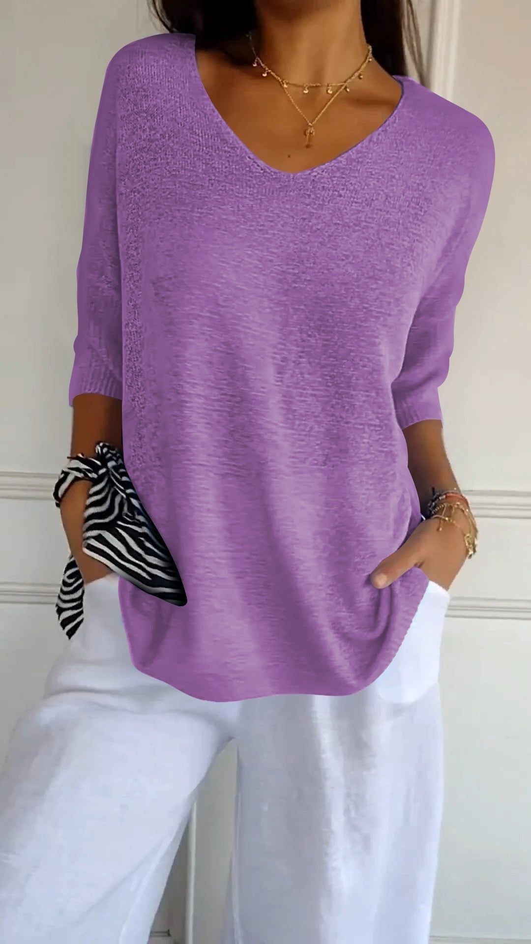 Stilla | Chic Trøje med V-Hals