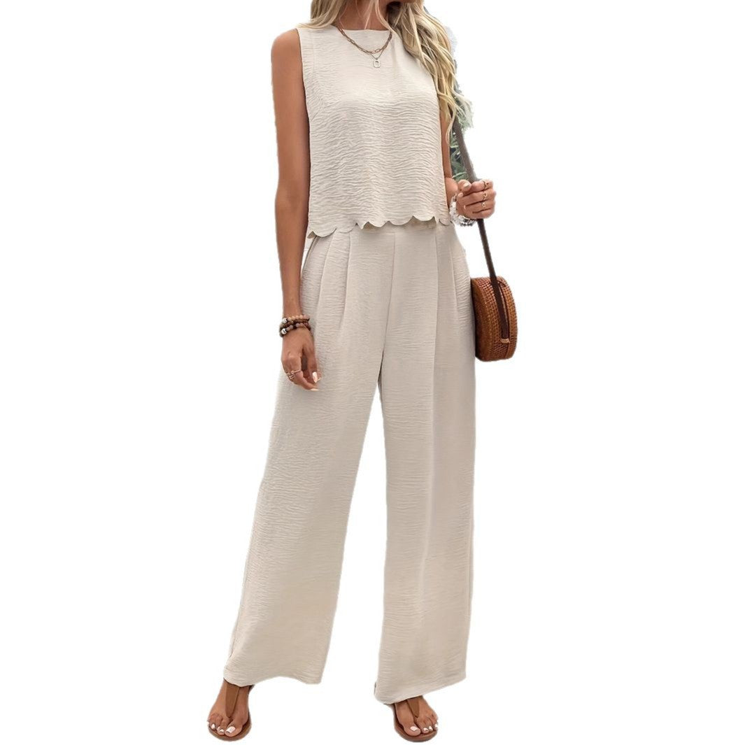 Femme Letvægts Cropped Jumpsuit Sæt Stilla