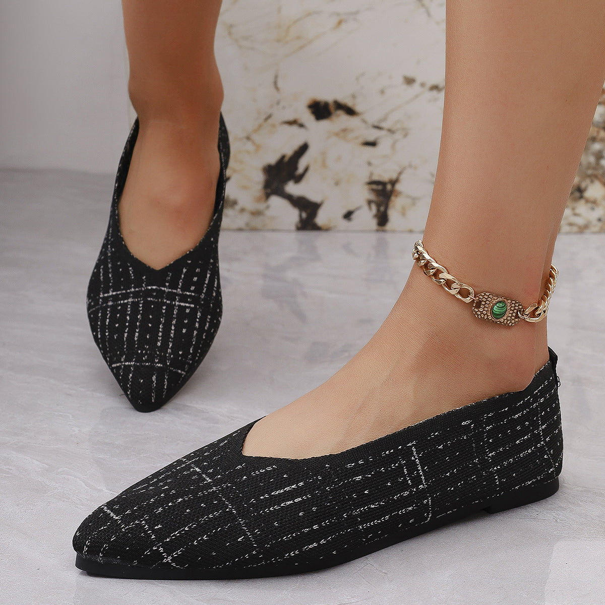 Dame Klassiske Ballerina-Sko med moderne Rib-Design Stilla