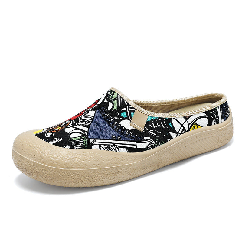 Dame Designer mode Clogs med unik farverig tryk Stilla