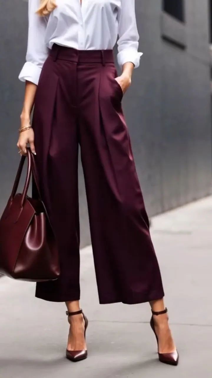 Dame Culotte-bukser med elegant vidde og høj talje Stilla