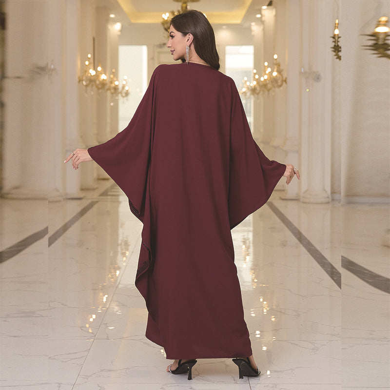 Dame Elegant Kaftankjole med kunstneriske broderier Stilla