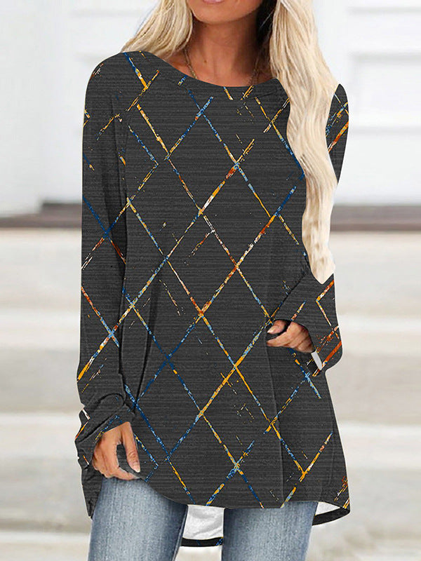 Stilla | Hot Selling Print Raglan Langærmet Sweatshirt