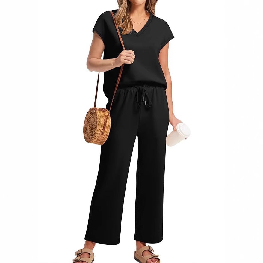 Dame afslappet jumpsuit med bredt ben Stilla