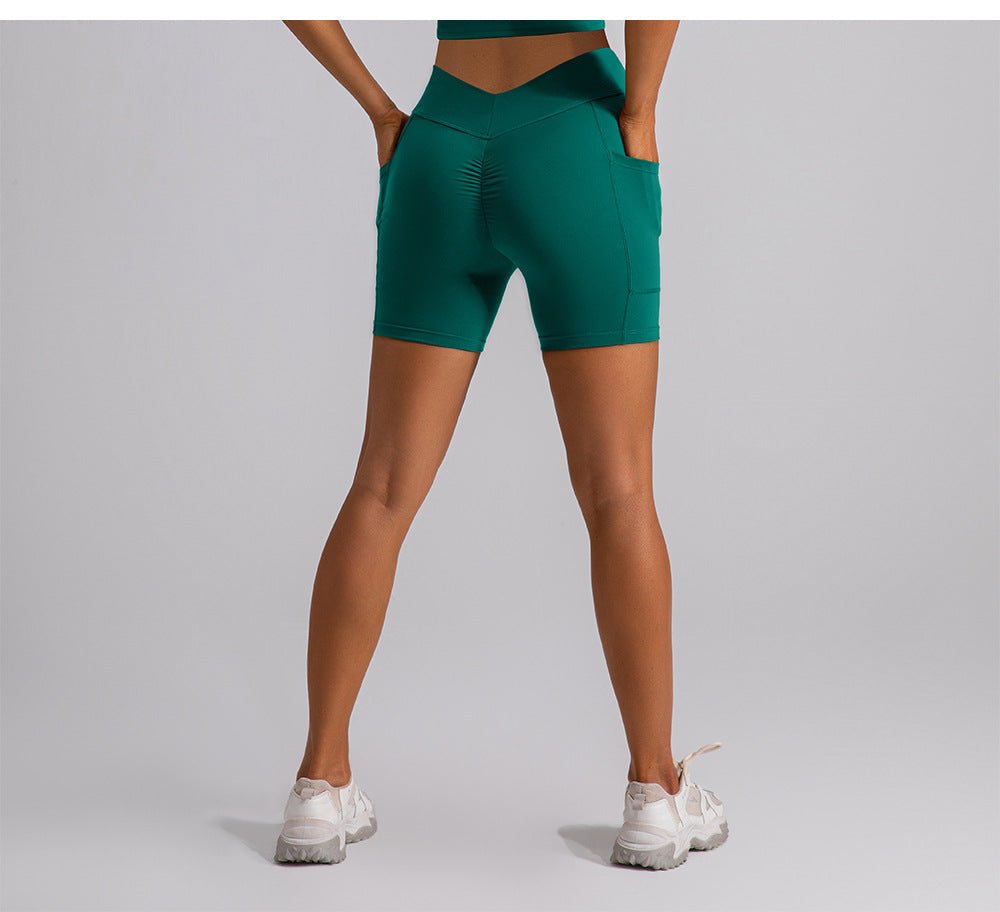 Stilla | Waist Hip Lift Fitness Shorts Dobbelt Sidet Børstet Yoga Bukser Til Kvinder, Slim Fit Sports Bukser