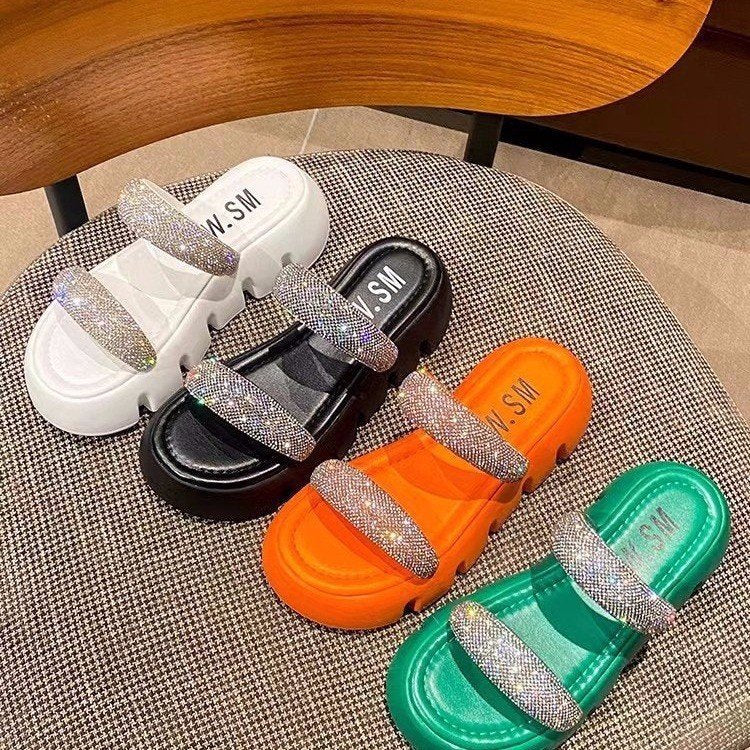 Damer Glitrende Sandaler med moderigtige Remme og komfortabel Såle Stilla
