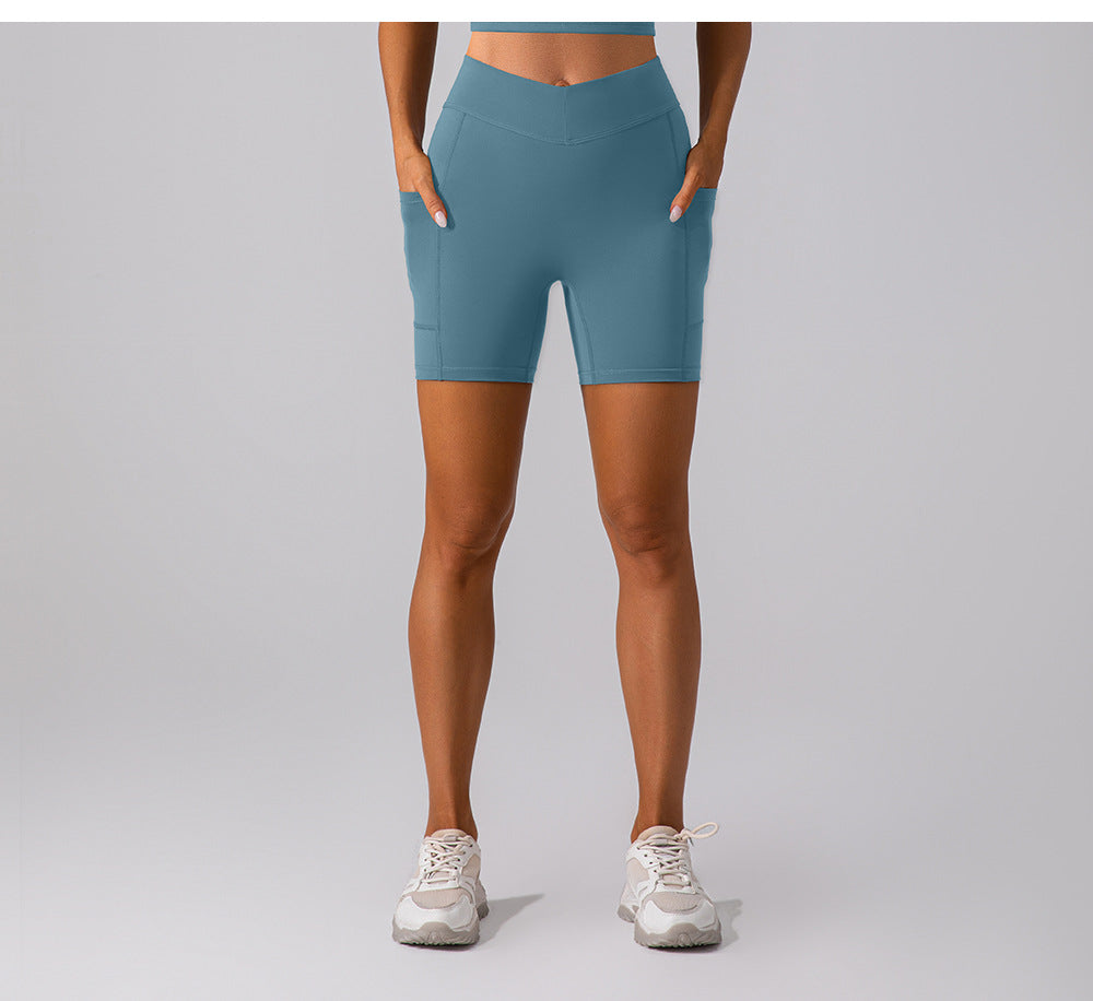 Stilla | Waist Hip Lift Fitness Shorts Dobbelt Sidet Børstet Yoga Bukser Til Kvinder, Slim Fit Sports Bukser