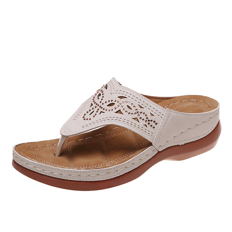 Dames flip-flop sandaler med elegant snøredetalje og komfortabel fodbundsdesign Stilla