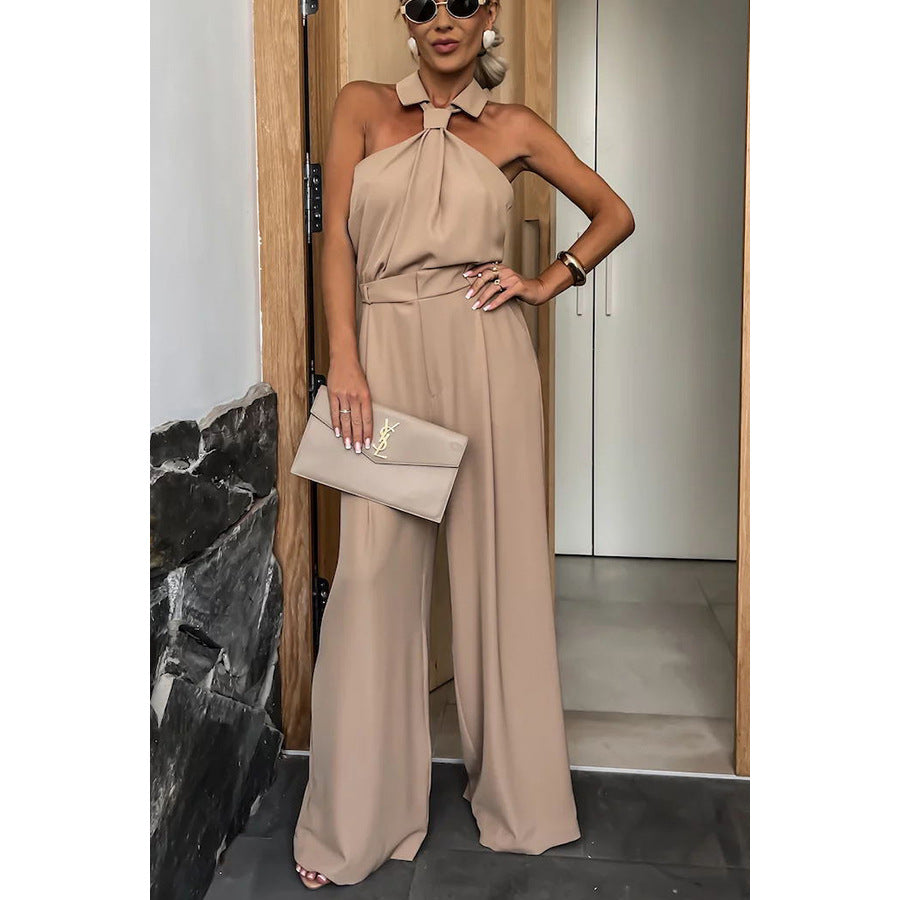 Dame Elegant Jumpsuit med høj bærekomfort og dyb udskæring Stiila