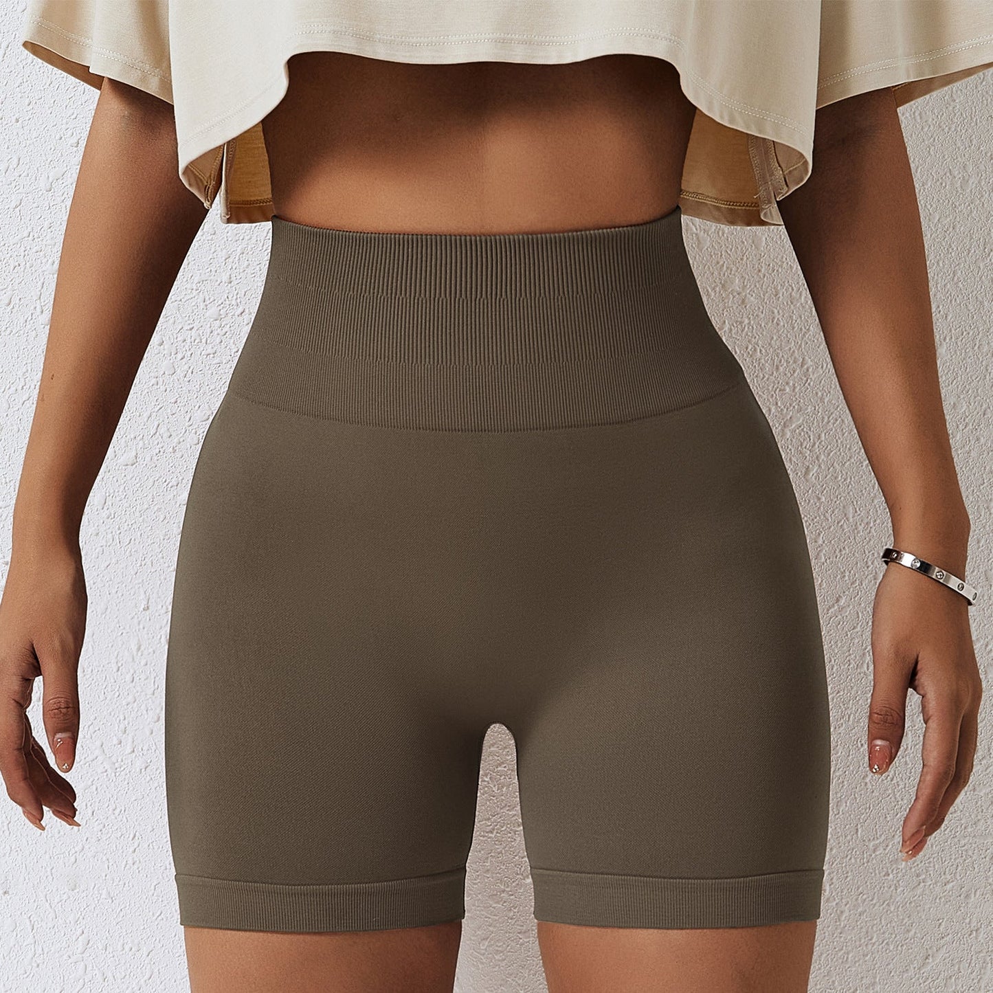 Stilla | High Waist Yoga Shorts Hip Raise Fitness Pants Til Tight Running Exercise Ydre Tøj