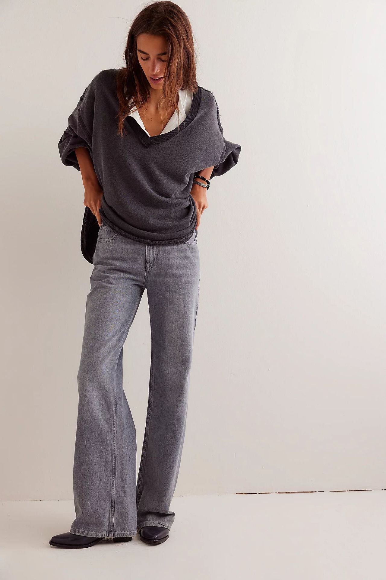 Dame Behagelig Strikjakke i afslappet Oversized-stil Stilla