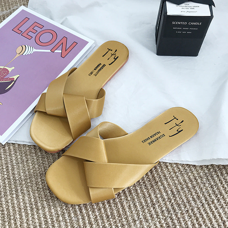 Damer mode sandaler med krydset rem Stilla
