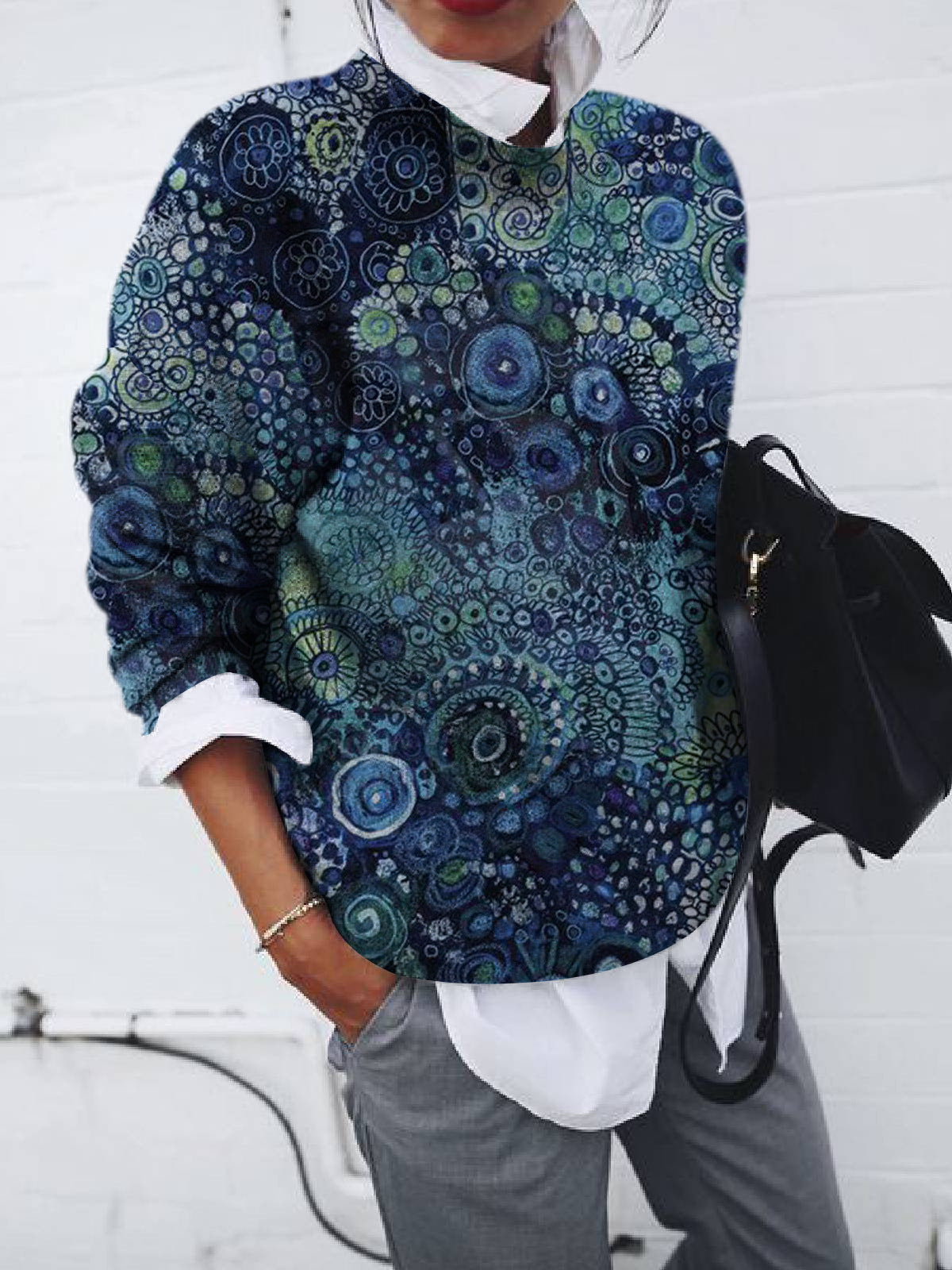 Stilla | Behagelig Løs Sweatshirt Mode