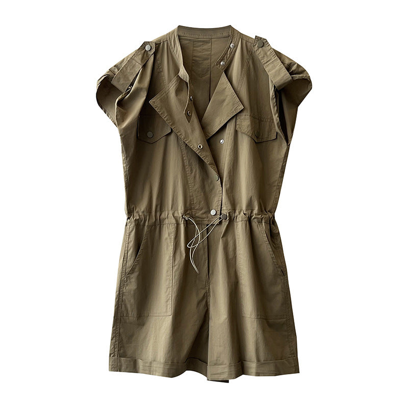 Dame Utility-jumpsuit med alsidige lommer og justerbar talje Stilla