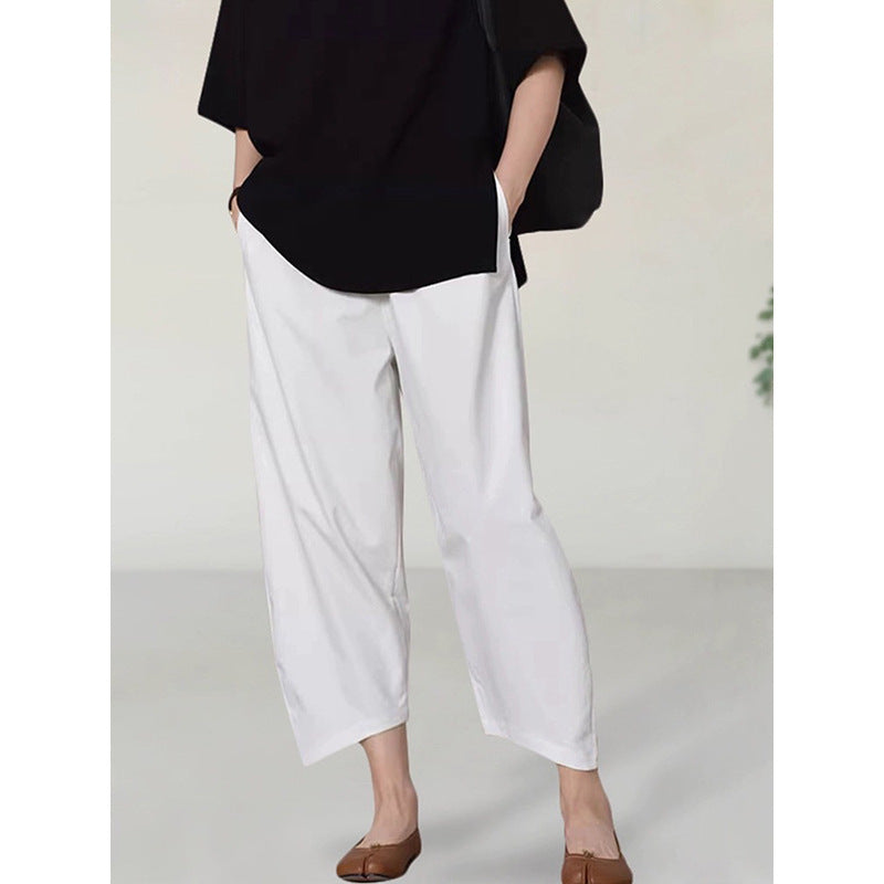 Dame luftig Culotte med asymmetrisk snit og elegant Pants-vare Stilla
