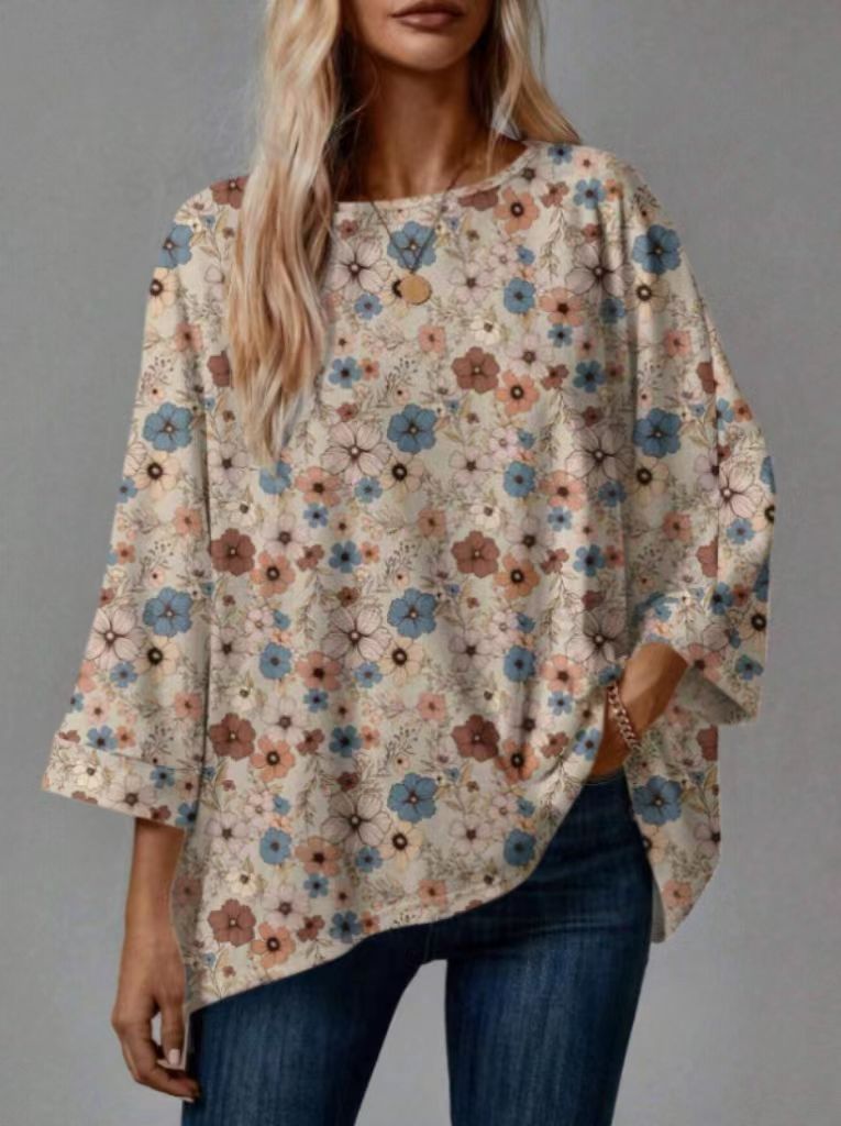 Damebluser med blomsterdesign Stilla