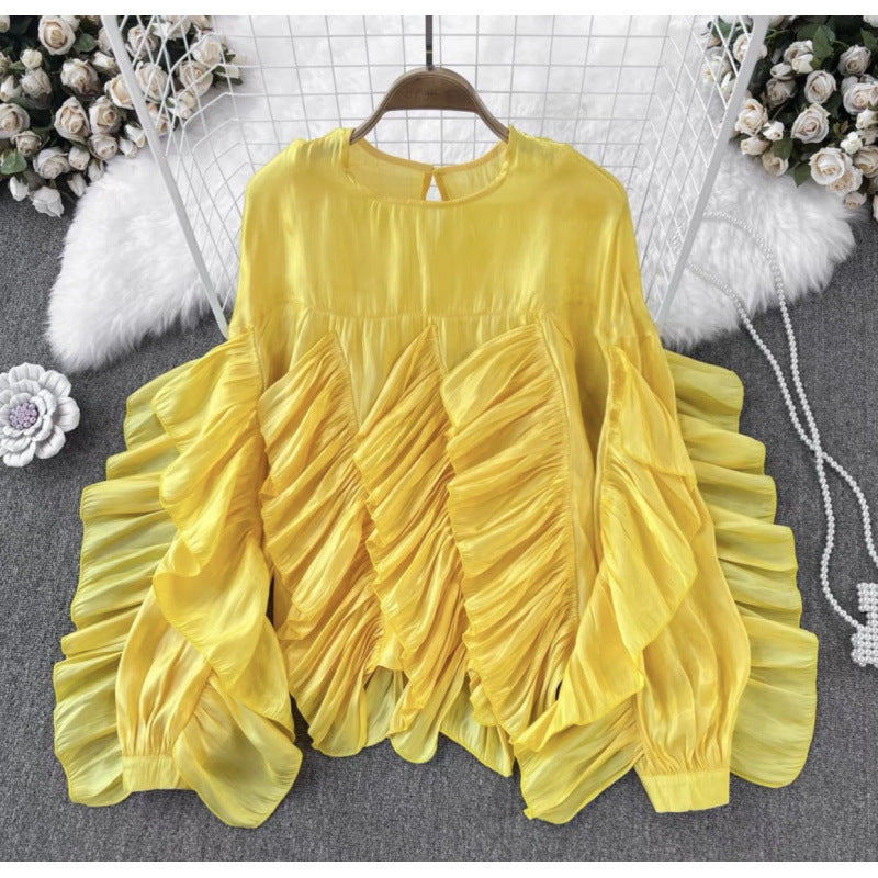Femme Rynk Chiffon Bluse Stilla