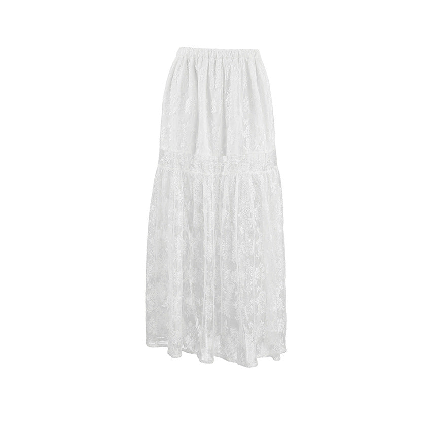 Dame Gennemsigtig Blonde Skirt Stilla